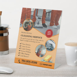 Zuhause-Reinigung individuelles Pedestal-Zeichen Sockelschild