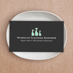 Zuhause-Reinigungs-Service für Sprühflaschen Visitenkarte