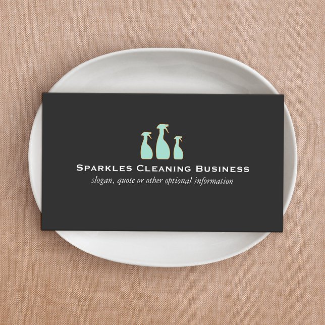 Zuhause-Reinigungs-Service für Sprühflaschen Visitenkarte (Von Creator hochgeladen)