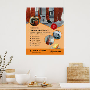 Zuhause-Reinigungs-Services-Kundenposter Poster