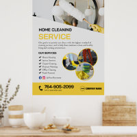Zuhause-Reinigungsservice-Poster
