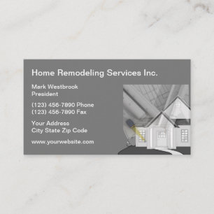 Zuhause Remodeling Services Moderne Visitenkarten Visitenkarte