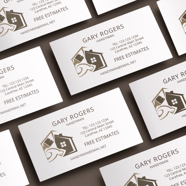 Zuhause Repair Handyman Business Card Visitenkarte (Von Creator hochgeladen)