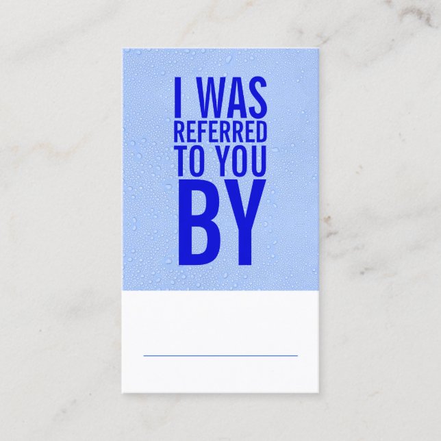 Zuhause Reparatur- und Maintenance-Überweisungskar Empfehlungskarte (Vorderseite)