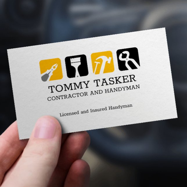 Zuhause-Reparaturwerkzeuge für Handyman Carpenter Visitenkarte (Von Creator hochgeladen)