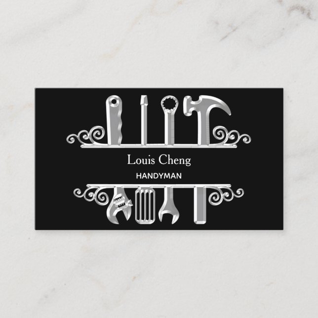 Zuhause-Reparaturwerkzeuge Visitenkarte (Vorderseite)