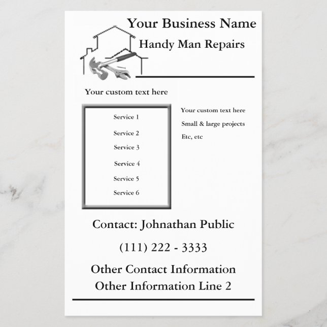 Zuhause reparieren Handy Man Flyer (Vorne)