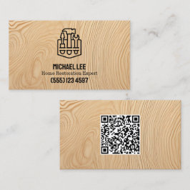 Zuhause-Restaurierung Sperrholz Custom QR Visitenkarte