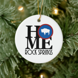 ZUHAUSE Rock Springs Wyoming Keramik Ornament