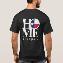 ZUHAUSE Rockport Texas Black T-Shirt