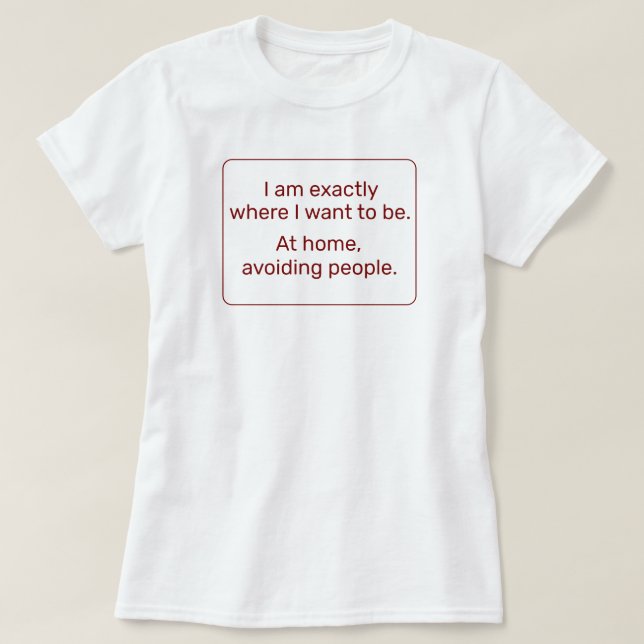 Zuhause (rot) T-Shirt (Design vorne)