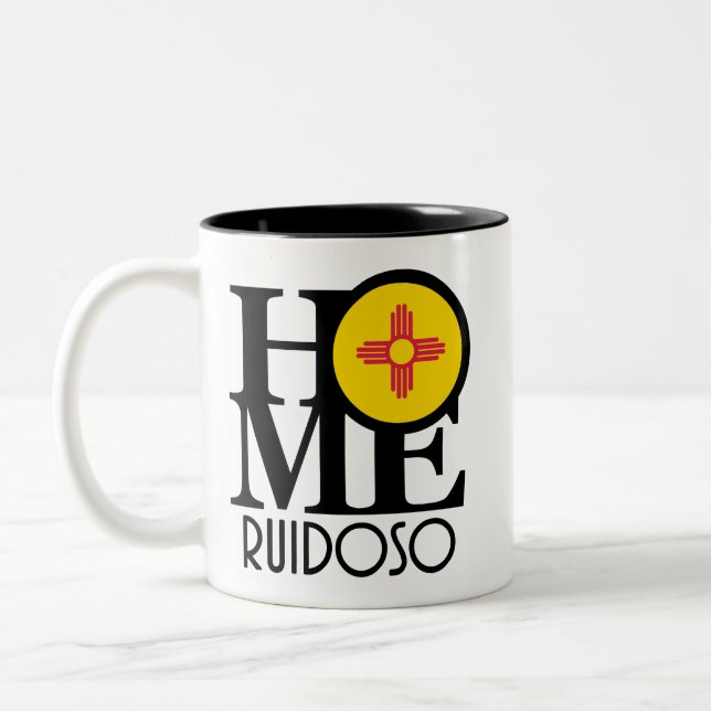 ZUHAUSE Ruidoso New Mexico 11oz Zweifarbige Tasse (Links)