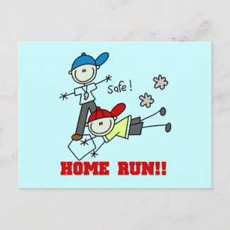 Zuhause Run Boys Baseball Tshirts und Geschenke Postkarte