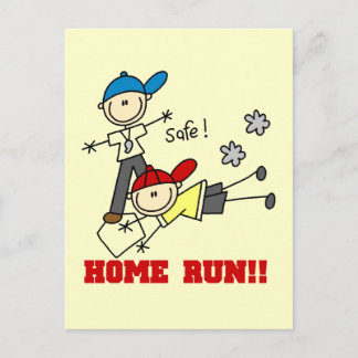 Zuhause Run Boys Baseball Tshirts und Geschenke Postkarte