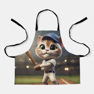 Zuhause Run Hitter: Die 3D-Baseball-Katze nimmt ei Schürze