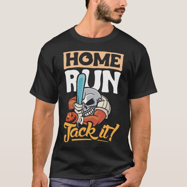 Zuhause-Run Jack, der Baseballspieler und Baseball T-Shirt (Vorderseite)