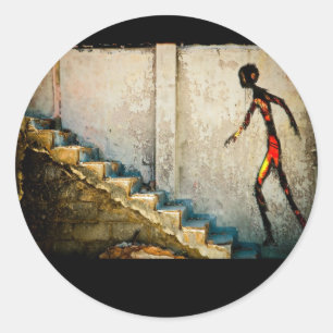 Zuhause Runder Aufkleber