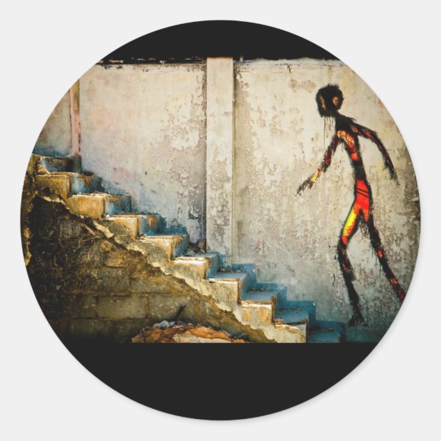 Zuhause Runder Aufkleber (Vorderseite)