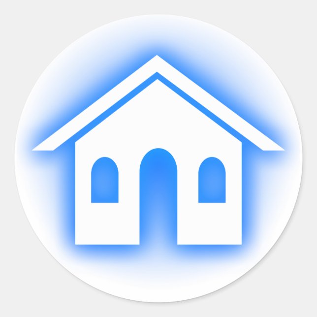 Zuhause Runder Aufkleber (Vorderseite)