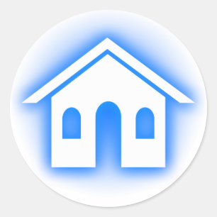 Zuhause Runder Aufkleber