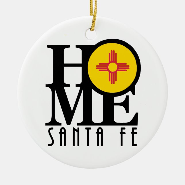 ZUHAUSE Santa Fe Keramik Ornament (Vorne)