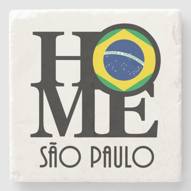 ZUHAUSE Sao Paulo Brasil Steinuntersetzer (Vorderseite)