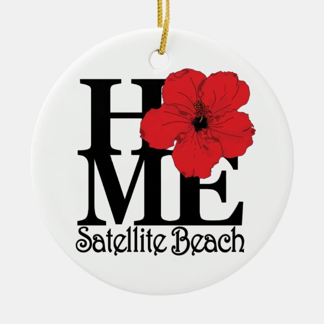 ZUHAUSE Satellite Beach Keramik Ornament (Vorne)
