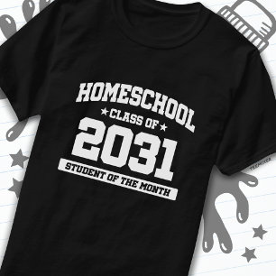 Zuhause School Student der Monatsklasse 2031 T-Shirt