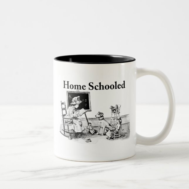 Zuhause Schooled Bekleidung und Schenkungen Zweifarbige Tasse (Rechts)