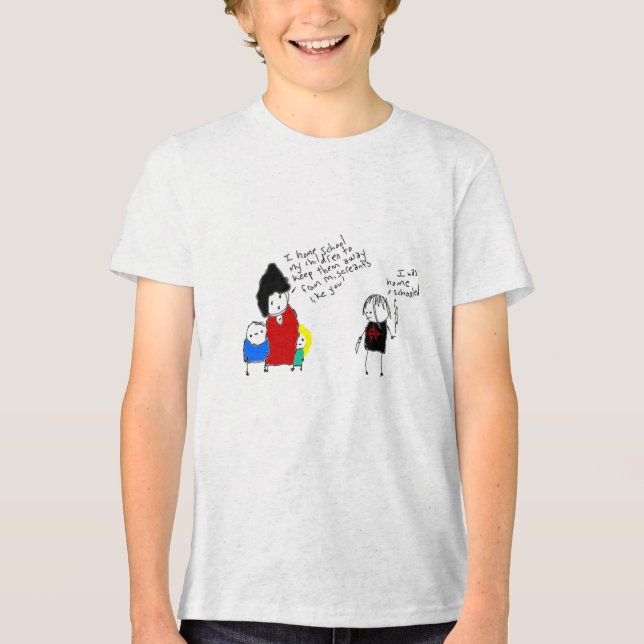 Zuhause Schooled Breaking alle Regeln Unruhestifte Tri-Blend Shirt (Vorderseite)