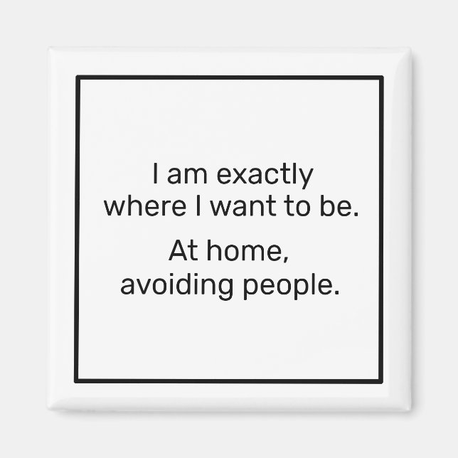 Zuhause (schwarz) magnet (Vorne)