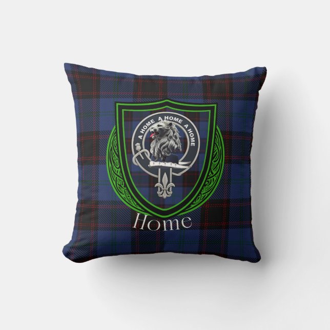 Zuhause Scottish Clan Tartan & Wappen Kissen (Vorderseite)