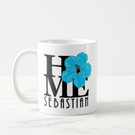 ZUHAUSE Sebastian Florida 11oz blauer Hibiskus Kaffeetasse