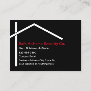 Zuhause Security Services Business Card Visitenkarte