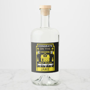 Zuhause Self-Build-Gratulation Alkoholflaschenetikett