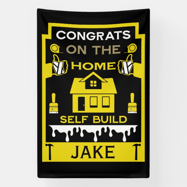 Zuhause Self-Build-Gratulation Banner (Vertikal)