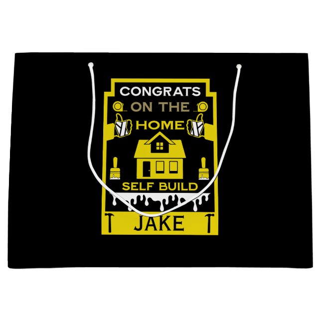 Zuhause Self-Build-Gratulation Große Geschenktüte (Vorderseite)