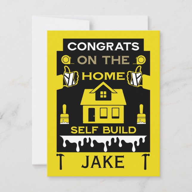 Zuhause Self-Build-Gratulation Karte (Vorderseite)