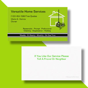 Zuhause Services Business Cards Visitenkarte