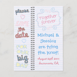 Zuhause Sketch Save the Date Notebook-Postkarte Ankündigungspostkarte