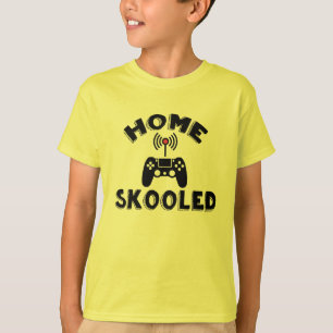 Zuhause Skooled Gamer T-Shirt - Funny Homeschool S