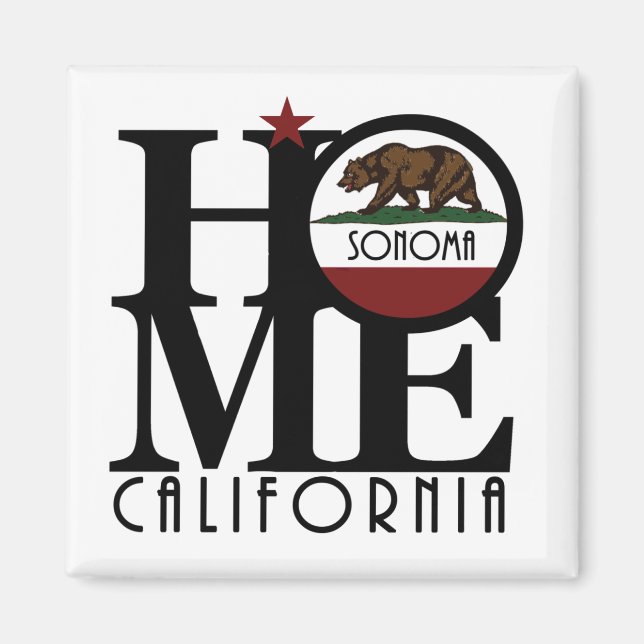 ZUHAUSE Sonoma California Magnet (Vorne)