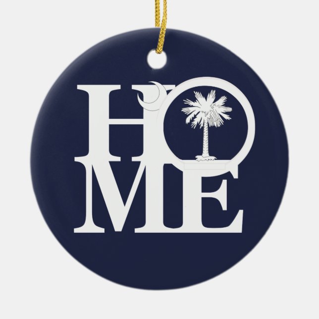 ZUHAUSE South Carolina Keramik Ornament (Vorne)