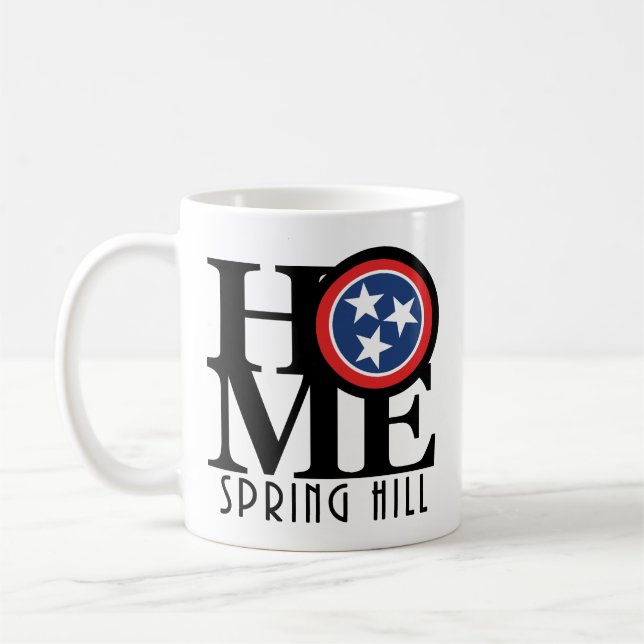 ZUHAUSE Spring Hill Tennessee 11oz Kaffeetasse (Links)