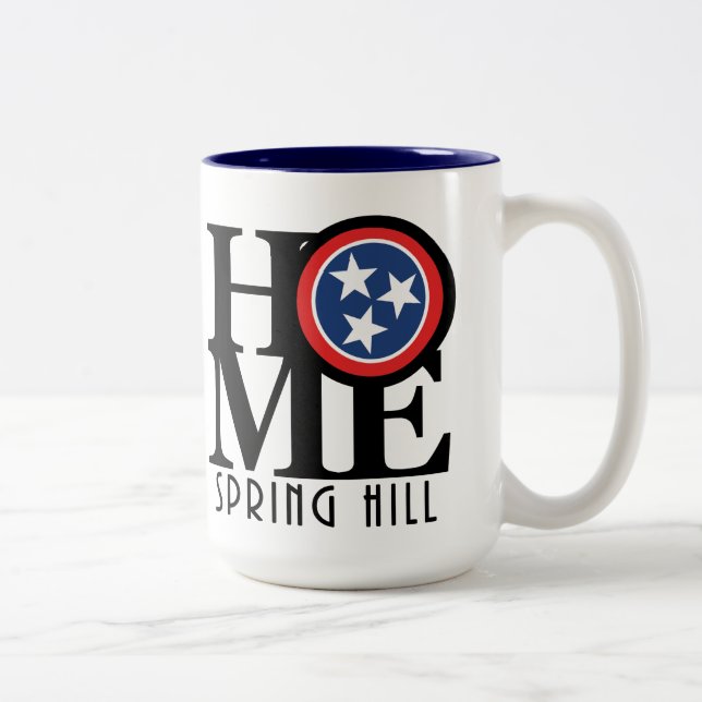 ZUHAUSE Spring Hill Tennessee 15oz Zweifarbige Tasse (Rechts)