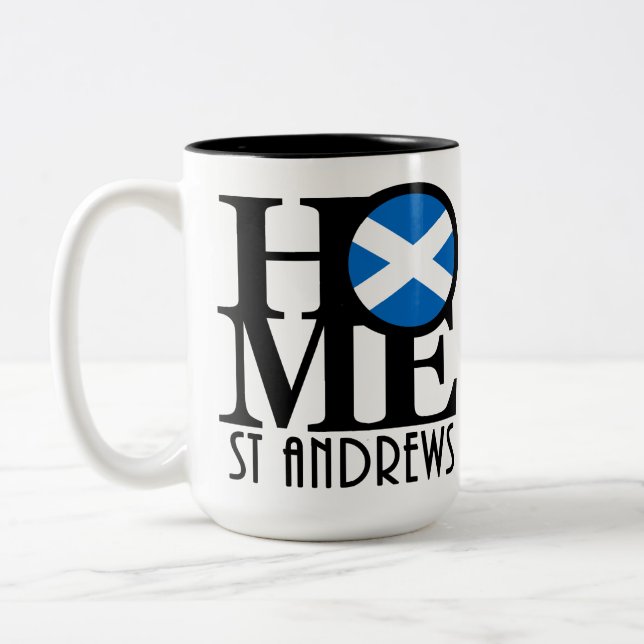 ZUHAUSE St Andrews Scotland 15oz Zweifarbige Tasse (Links)