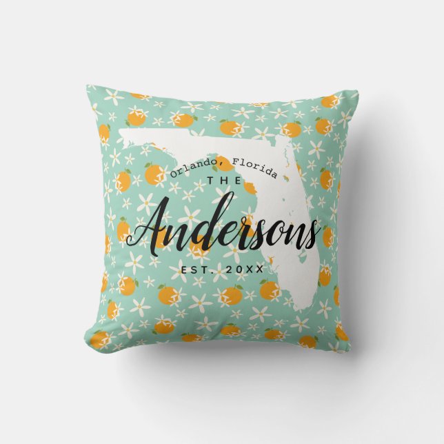 Zuhause Staat Blume Florida Orange Blossom Kissen (Vorderseite)