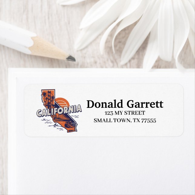 Zuhause Staat California Retro-Farbadresse (Insitu)