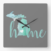Zuhause Staat ist Michigan Silhouette