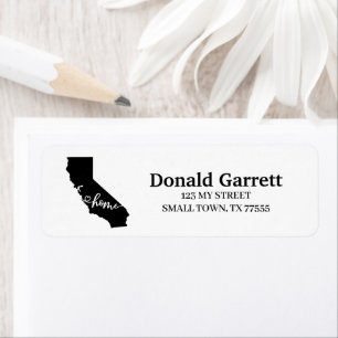 Zuhause Staat Kontur Heart California Adresse